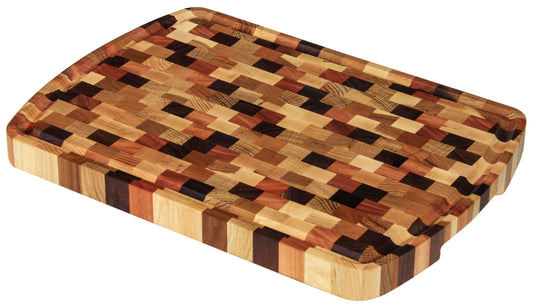 End-Grain Cutting Board With Juice Grooves