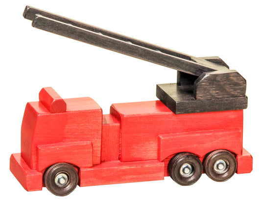 Amish Handcrafted Wooden Red Fire Truck